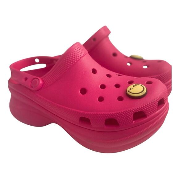 CROCS BAE PLATFORM CLOG SANDALS DRAGON FRUIT SZ 8 ULTRA CONTOURED OUTSOLE ICONIC - Picture 14 of 16